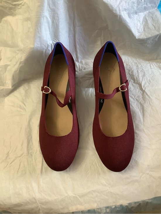 Rothy's Shoes - Rothy’s The Mary Jane Heel Women's Size 10 Burgundy Knit Block Heel Pumps